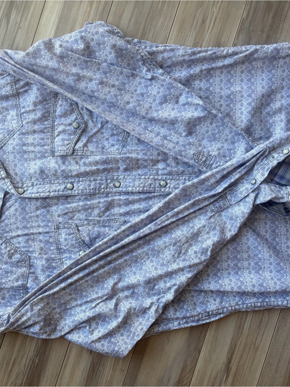 Men’s Wrangler Lavender Floral Snap Western Shirt